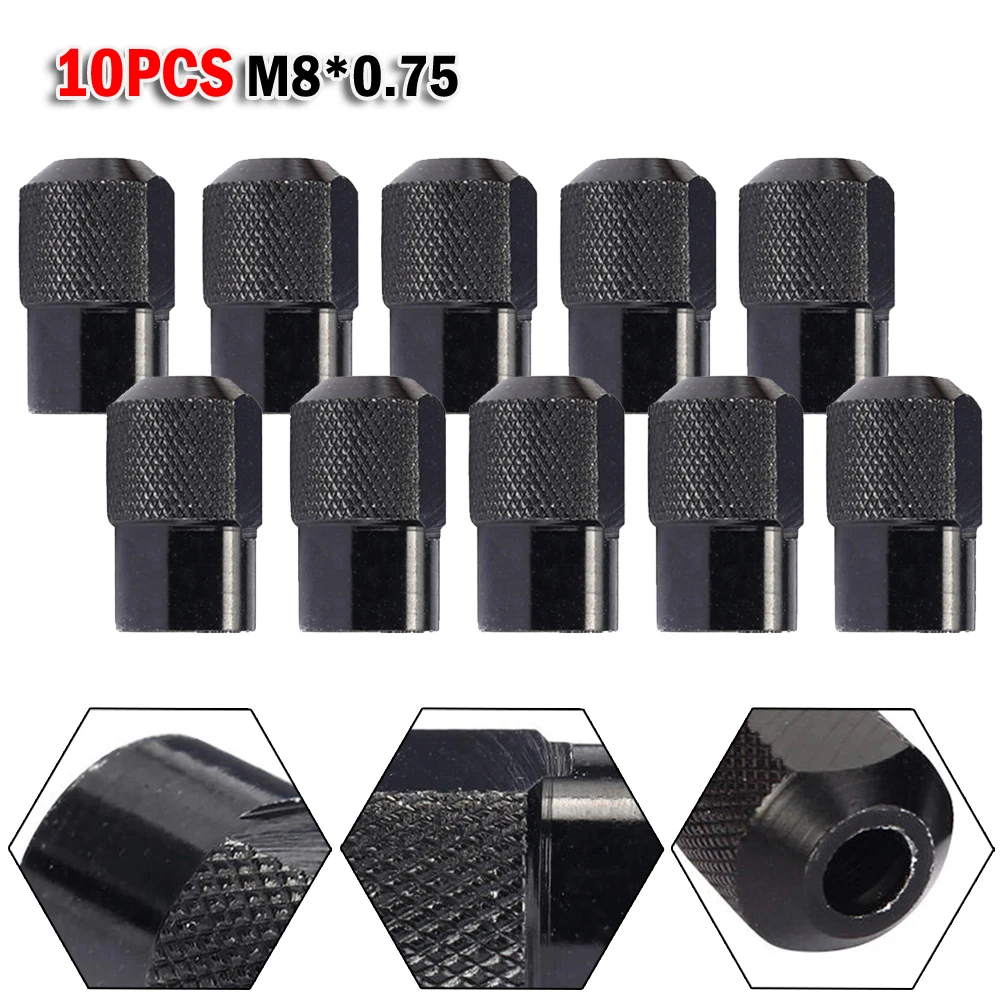 

10pcs Mini Drill Chuck M8X0.75mm Zinc Alloy Chuck Nut Rotary Tool Accessories Decoration Protecting Bolt Rims Screws Plugs