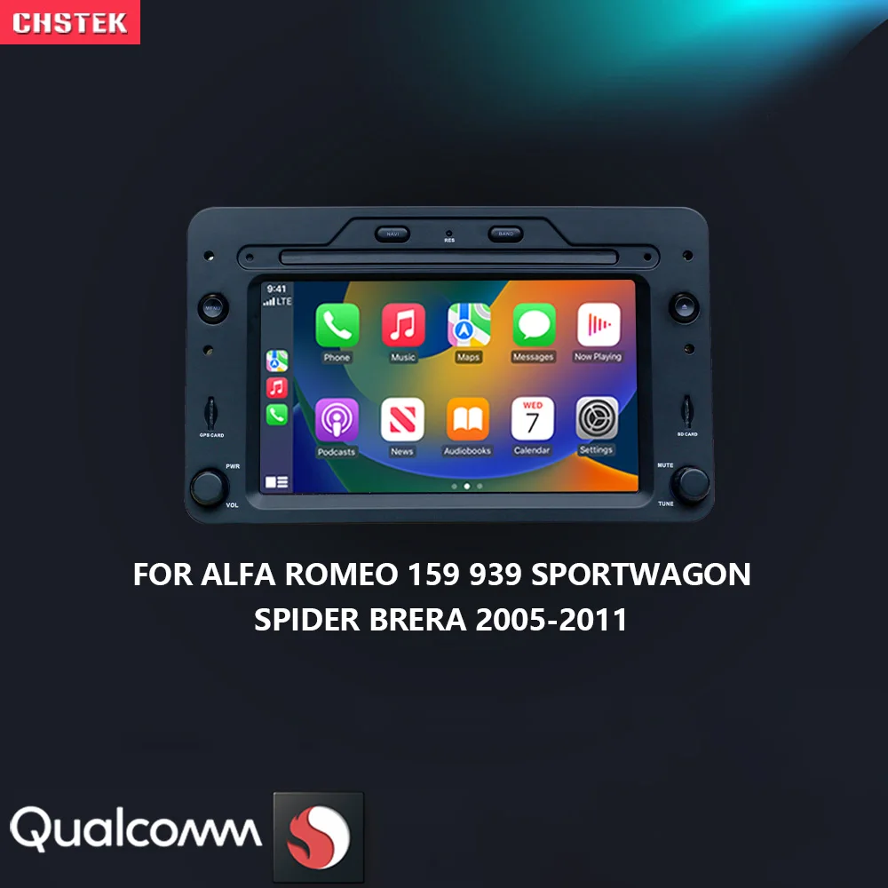 Автомобильный радиоприемник CHSTEK Android 13 Carplay для Alfa Romeo 159 939 Sportwagon Spider Brera 2005-2011