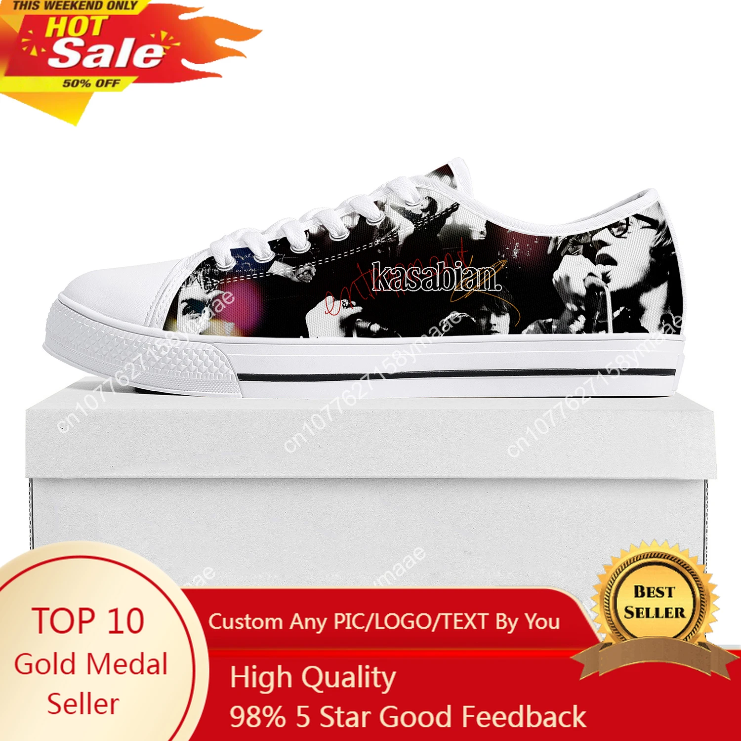 

Kasabian Rock Band Low Top Sneakers Mens Womens Teenager Canvas High Quality Sneaker Casual Custom Made Shoes Customize DIY Shoe