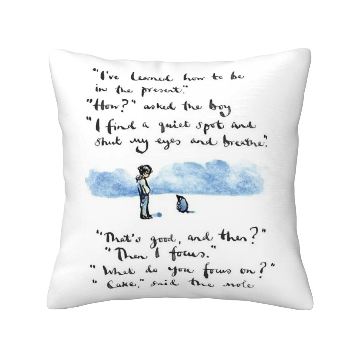 

Charlie Mackesy Floor Pillow (12) Pillowcase Polyester Cushion Cover Gift Throw Pillow Case Cover for Home Double-sided Printing