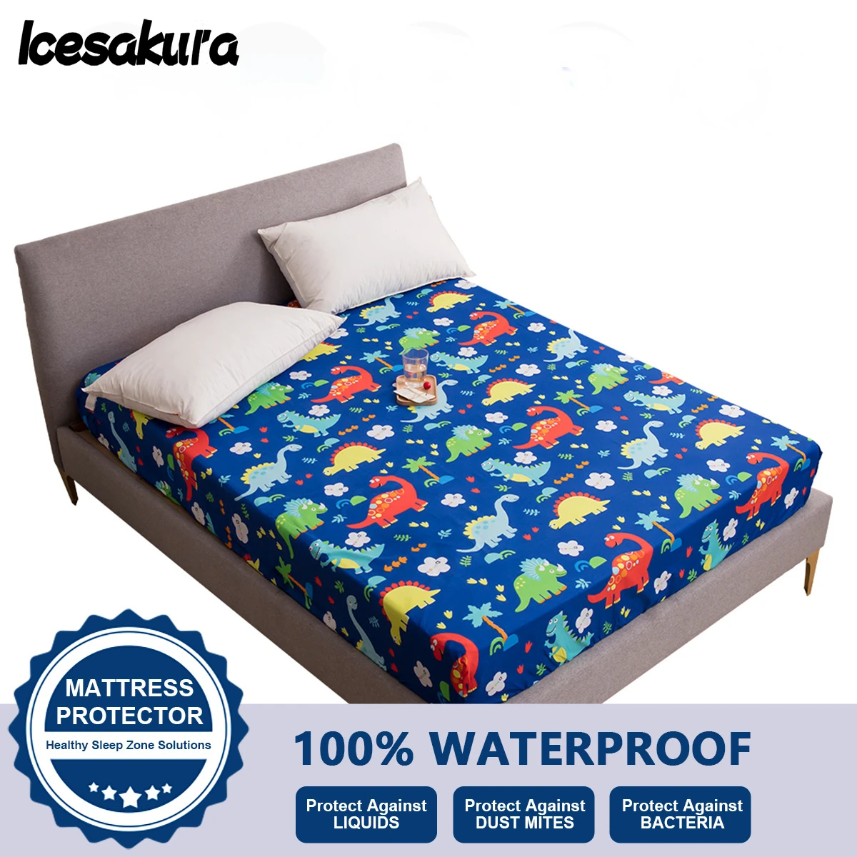 

Waterproof Bed Sheet Printing Dust-proof Bedspread Moisture-proof Breathable Mattress Cover Baby Wetting Bed Bag Bed Cover