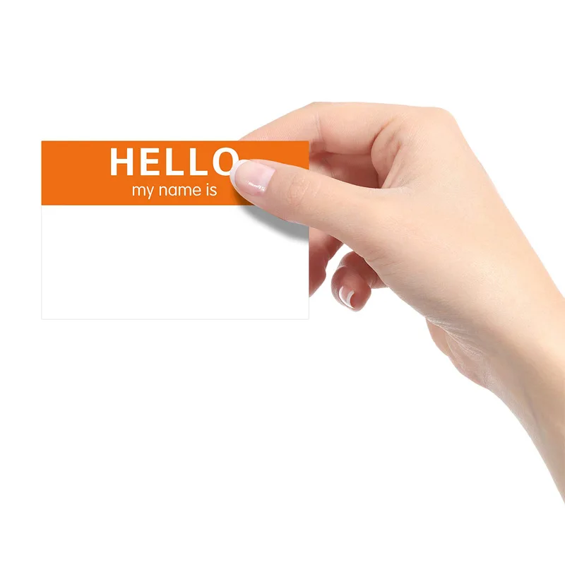 5 листов наклейки с надписью Hello My Name