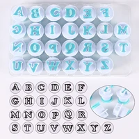 26 upper and lower case alphanumeric biscuit spring press mold sugar cake printing die cutting mold baking tool