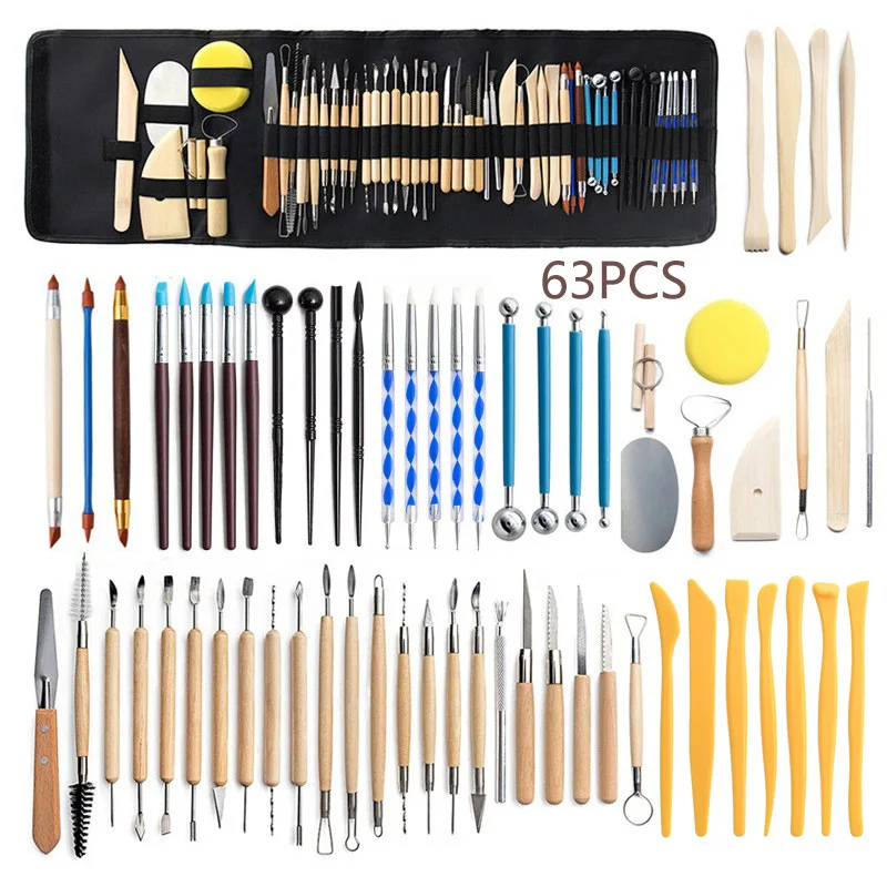 

Sculpting Tools Set Pottery Ceramic Sculpture Trimming Tool for Beginner Professionals School Student Modeling Smoothing Carving