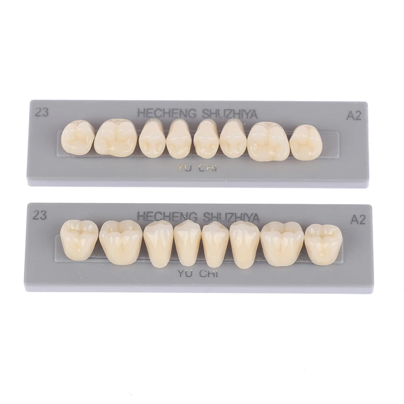 84 шт./корт. модель задних зубов из смолы поддельные зубы A2 направляющие для цвета -