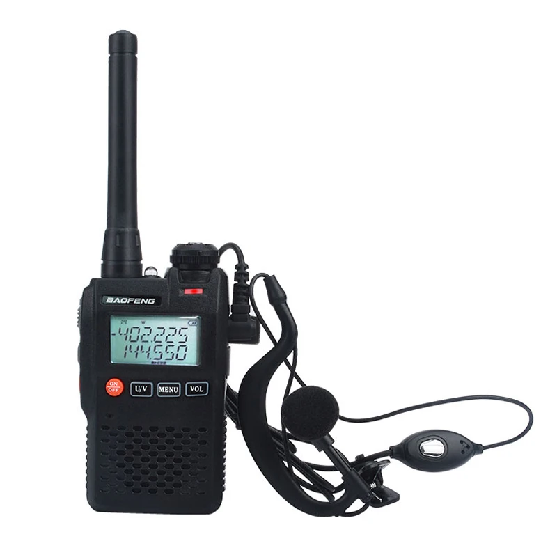 

Рация Baofeng Talkie UV-3R Mini Pocket VOX, Двухдиапазонная рация с двойным дисплеем, 2 Вт, 99CH, FM-радио с функцией громкой связи