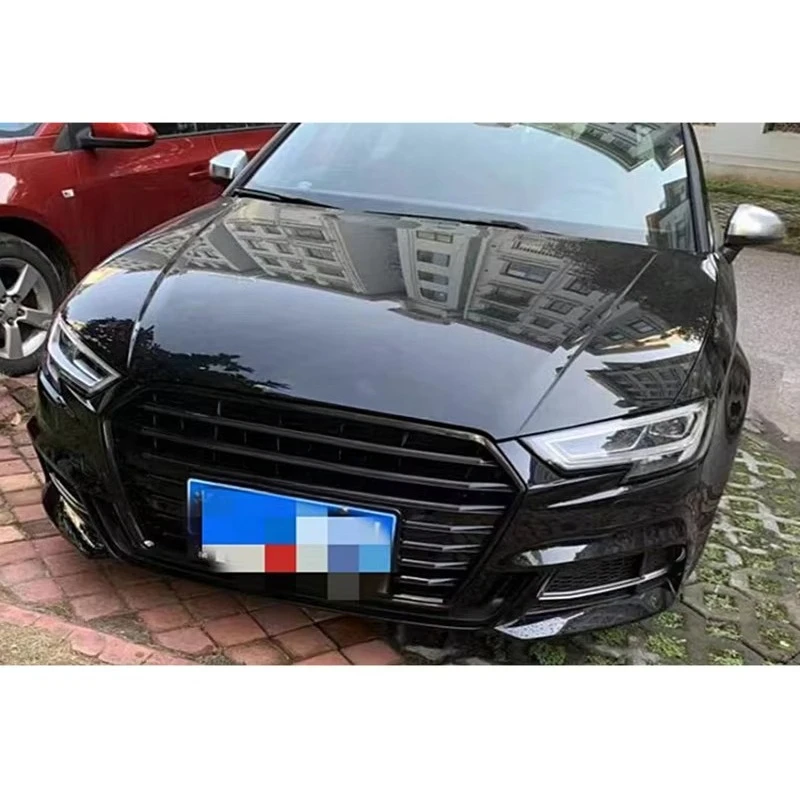 Высокопроизводительный комплект для тюнинга кузова автомобиля из ABS-пластика: передний бампер и решетка радиатора для Audi A3 S3 2017-2019 (art.: 3920dbdda48bd) - 3920dbdda48bd