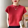Summer Female T-shirts Short Sleeve Women O-neck Solid Color Fashion Women's Clothing Tee Mock Neck Casual Soft T Shirt Oversize 2