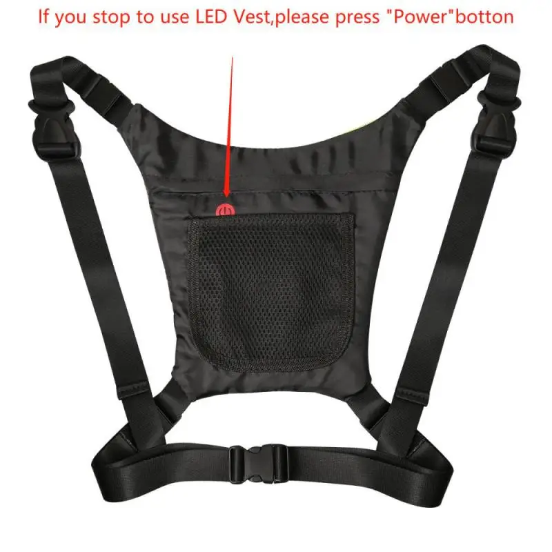 

New LED Wireless Cycling Vest MTB Bike Bag Safety LED Turn Signal UK Safety Indicator for Outdoor Sports at Night