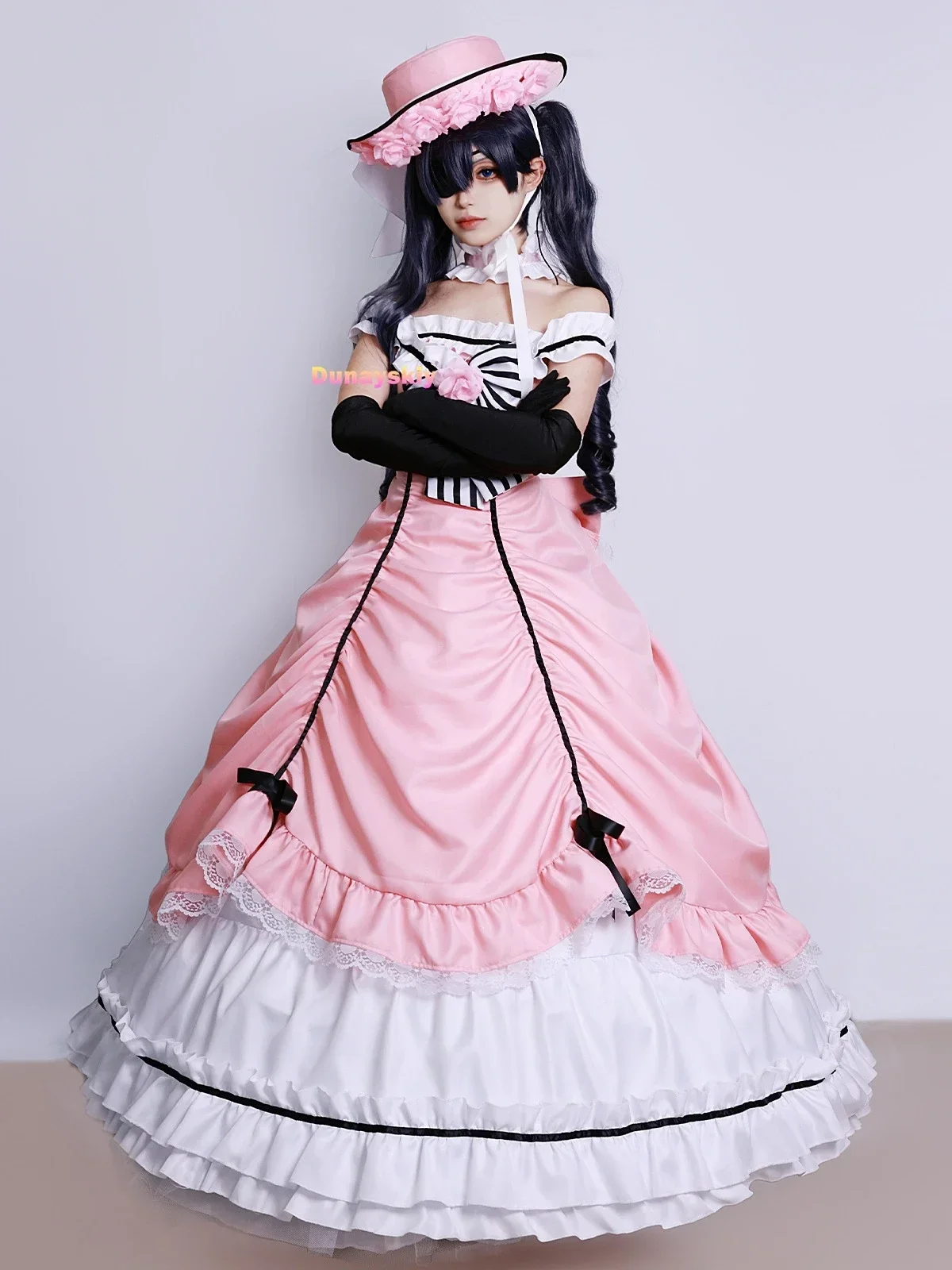 25 аниме Черный дворецкий Kuroshitsuji Ciel Phantomhive кружевное платье без рукавов для