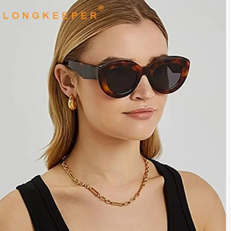 

Fashion Retro Cateye Sunglasses for Women Men Vintage Round Oval Ladies Cat Eye Sun Glasses Male Female Uv400 Oculos De Sol