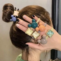 colorful cartoon bear elastic hair bands for women resin hair ties for girls rubber hair ropes scrunchies ornaments accessories