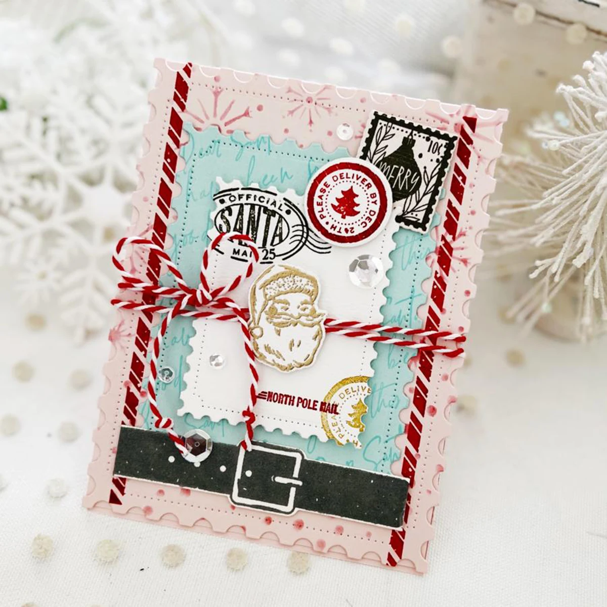 Addycraft металлические штампы для резки North Pole Mail почтовый штамп рамка почтовая