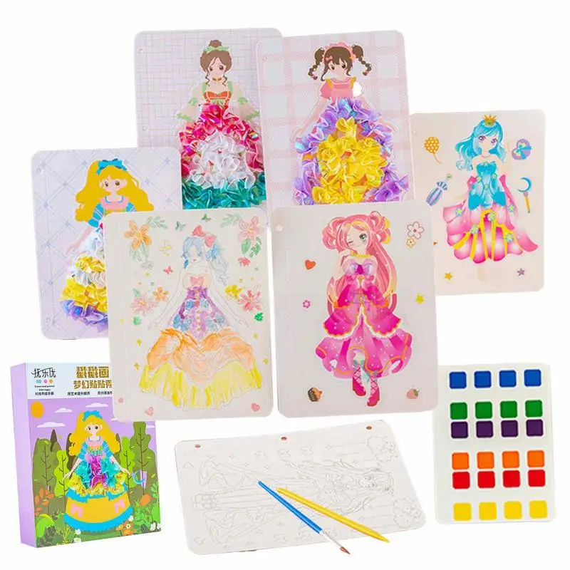 

Coloring Books DIY 3D Cartoon Hand-Painted Dress Up Book Toy Puzzle Puncture Painting Educational Toys Poking And Painting