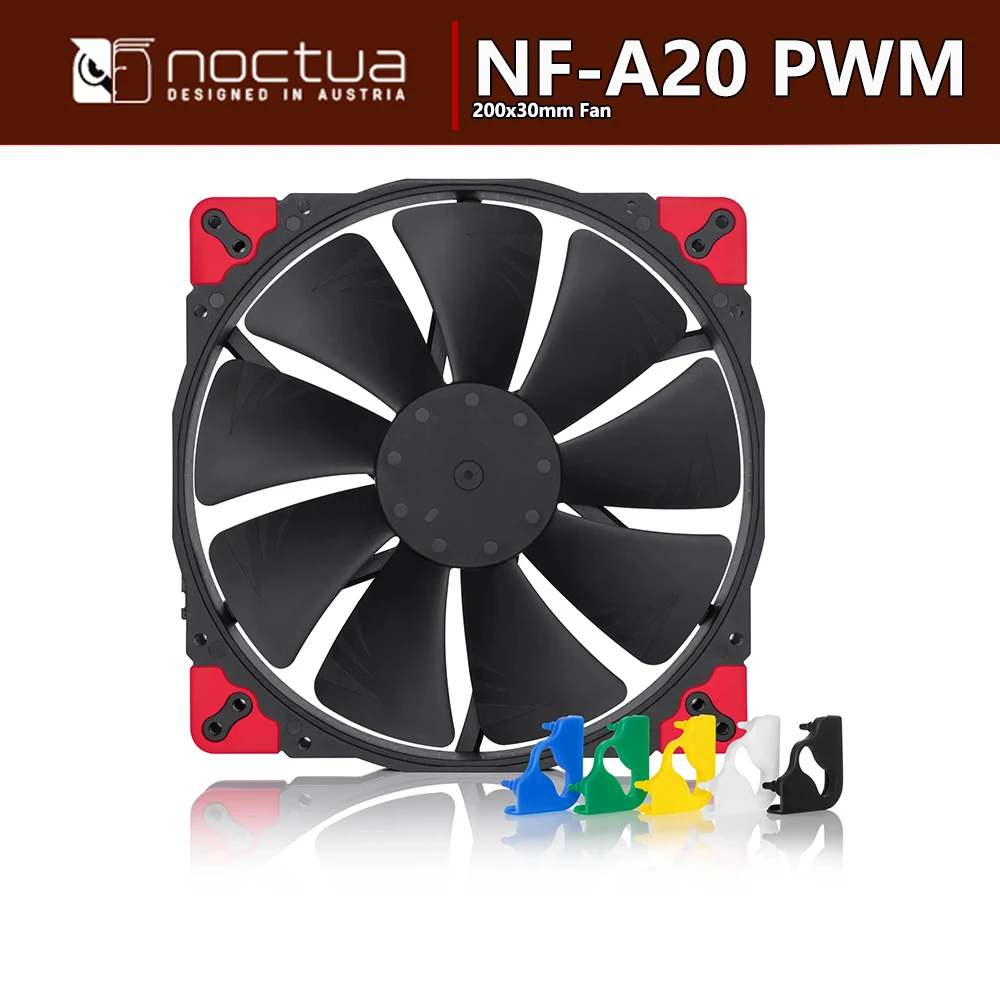 Фото Noctua NF-A20 PWM 4-контактный 12 В высокоэффективный тихий вентилятор 200x30 мм с подшипником SSO2 Chromax. Черный. Размер смены издания 20 см ВЕНТИЛЯТОР №3