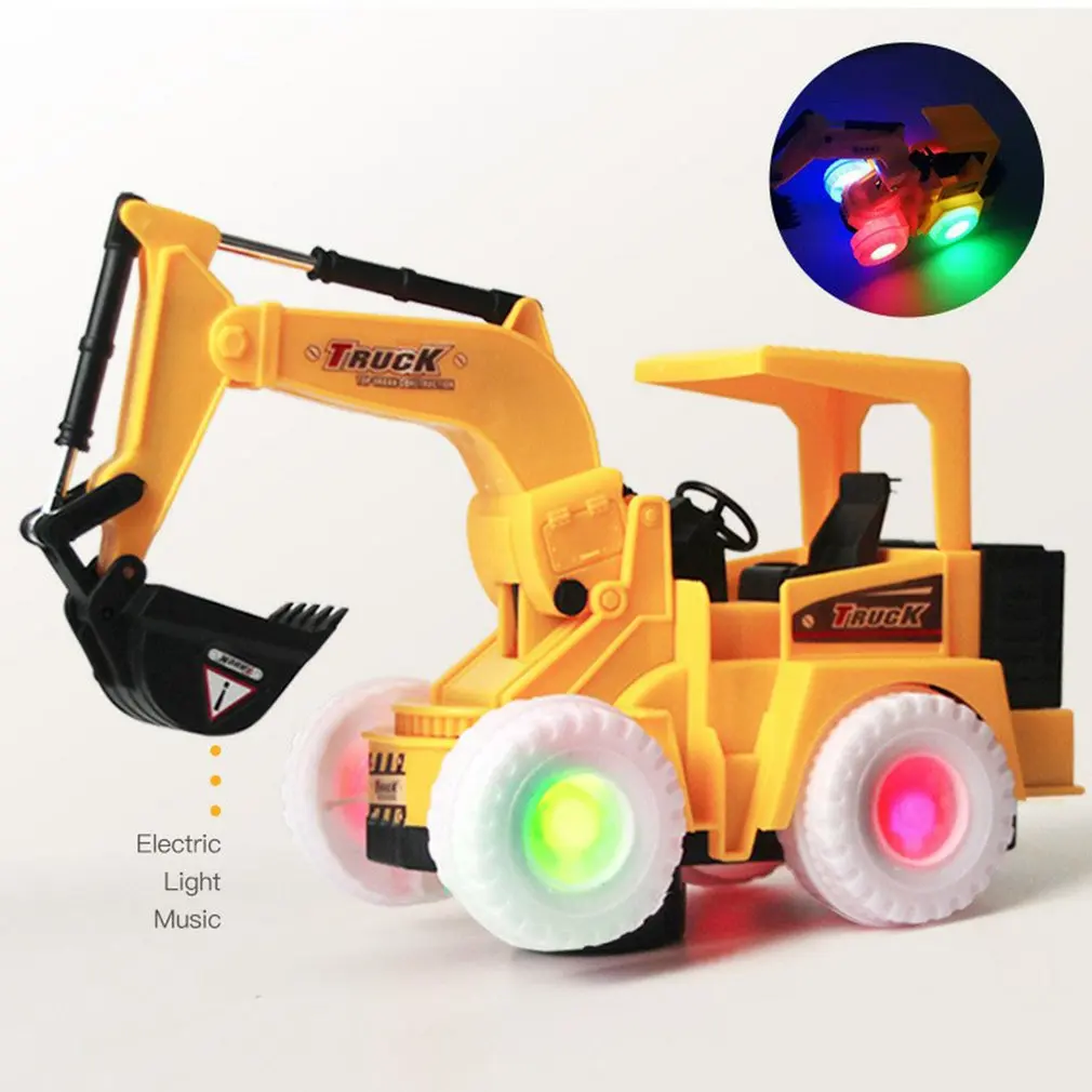 

Excavator Children's Electric Toy Car With Music Light-emitting Engineering Vehicle Universal Excavator Toys Gift