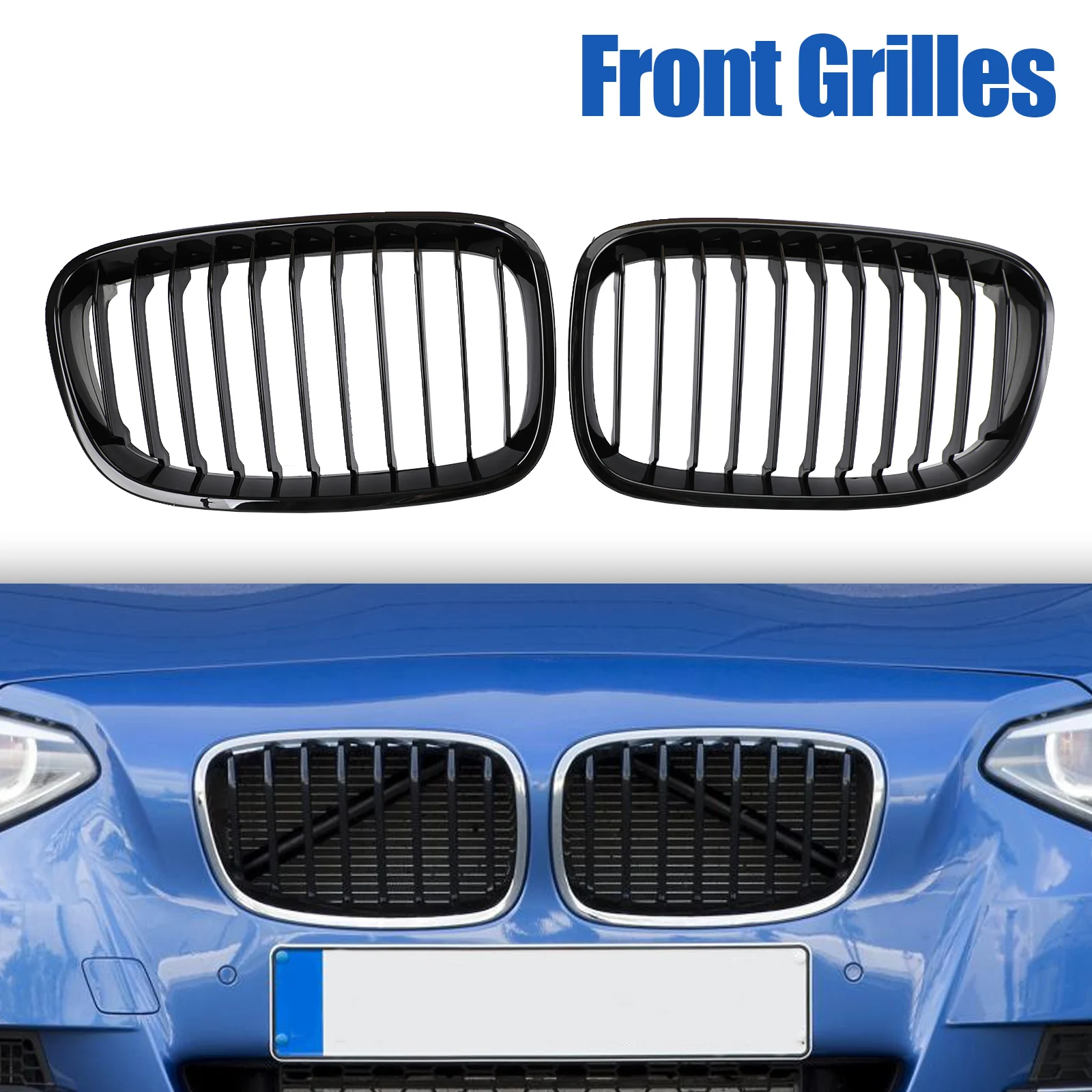 

Areyourshop 2 шт. передний бампер решетка радиатора подходит для BMW 1 серии F20 F21 2012 2013 2014