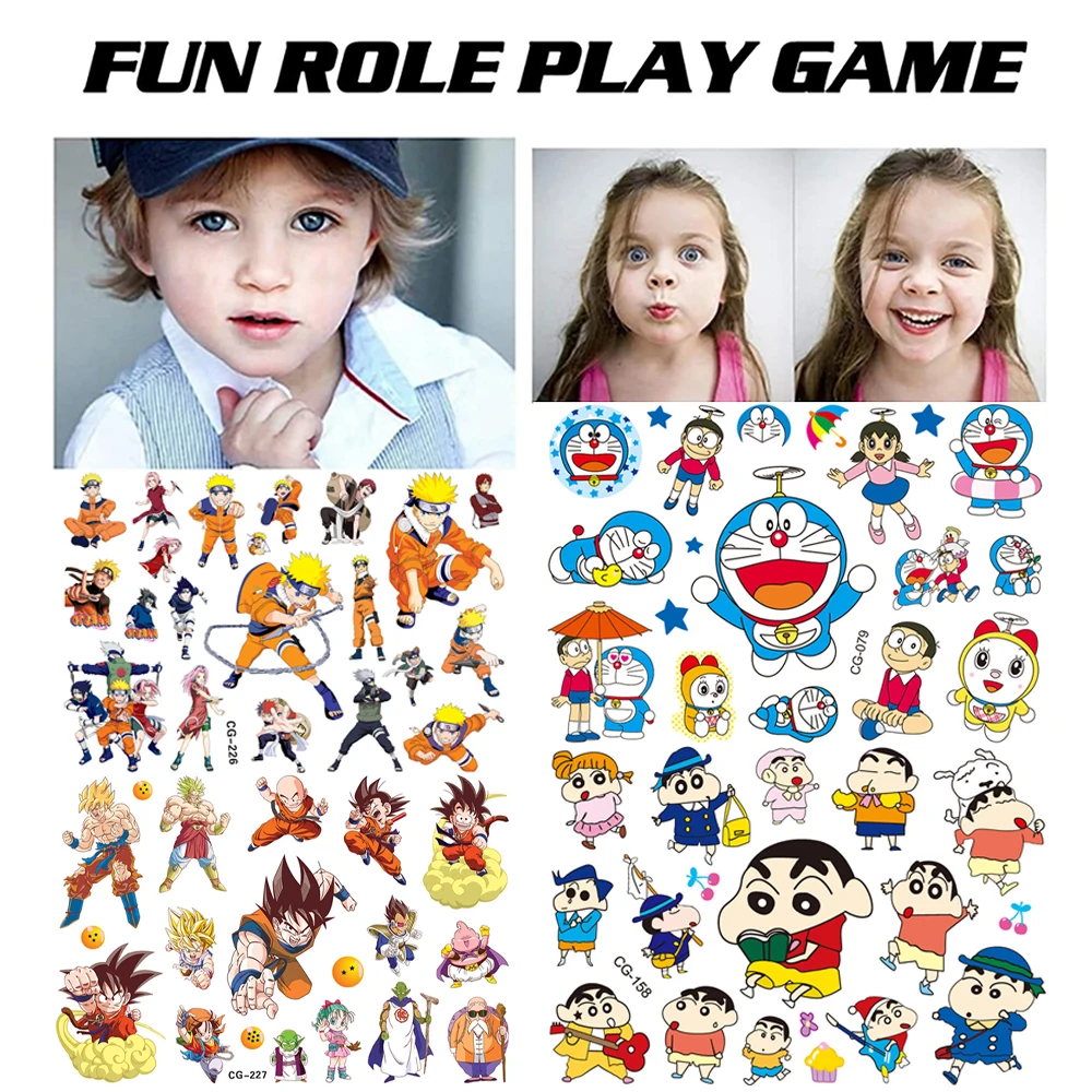 

1 шт. временная татуировка Doraemon, наклейка s Наруто, татуировка, наклейка на лицо, руку, искусственный дракон, наклейка, милая мультяшная детск...