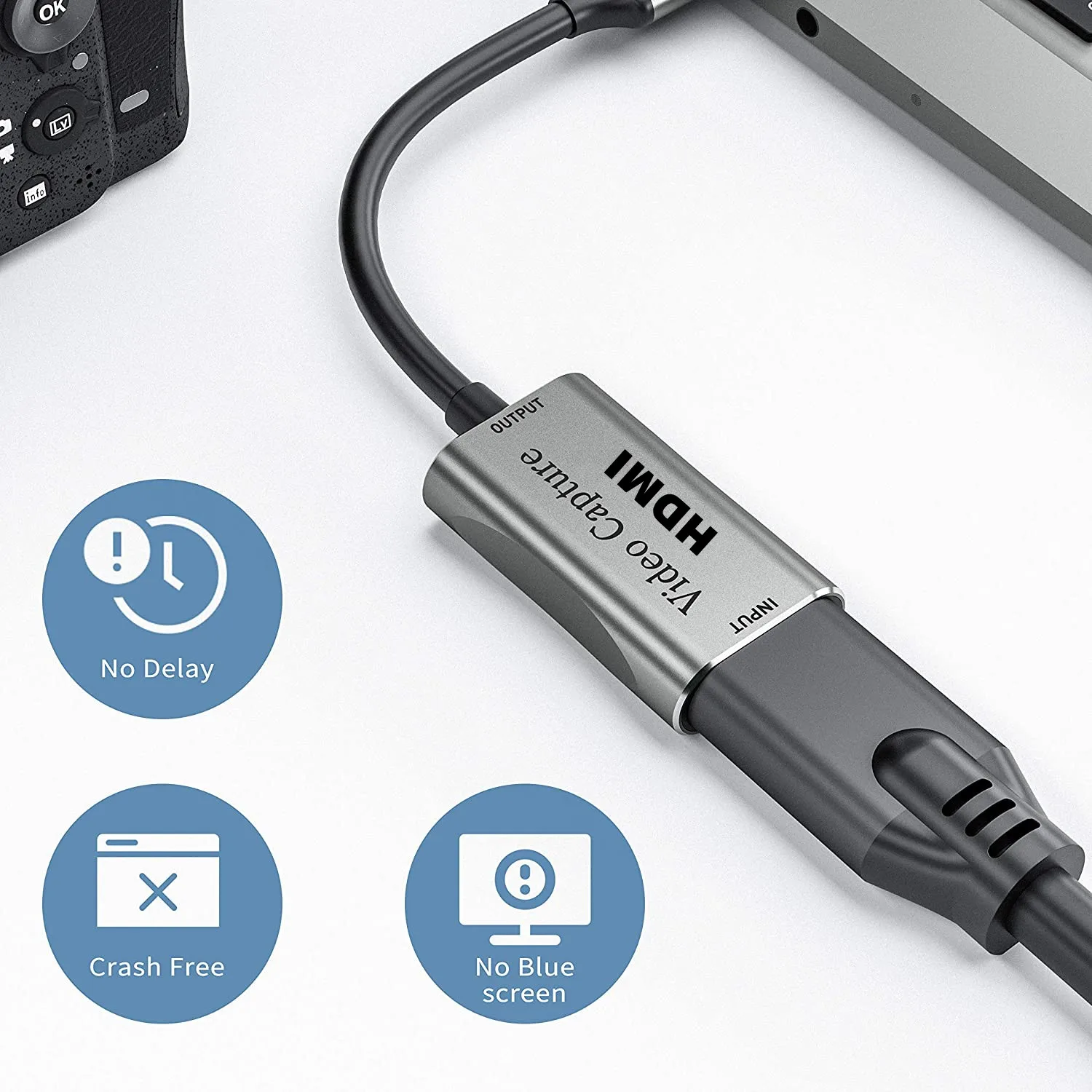 

4K HDMI-compatible Video Game Grabber Broadcast Live Record Type-C Adapter Converter For Camera Gaming Teaching Video Conference