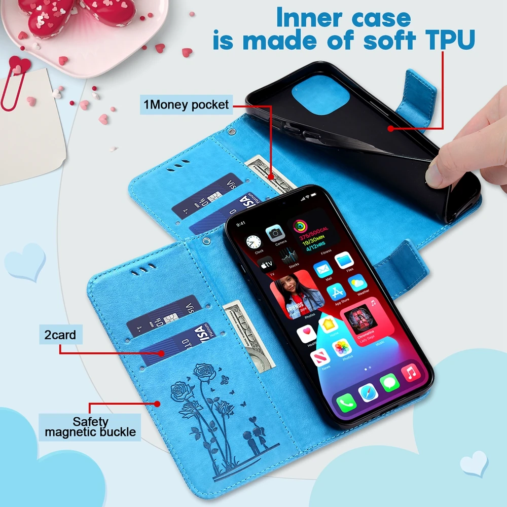Кожаный чехол-бумажник 13Pro для iPhone 13 Mini 12 Pro Max 11 X XS XR 6 7 8 Plus SE |