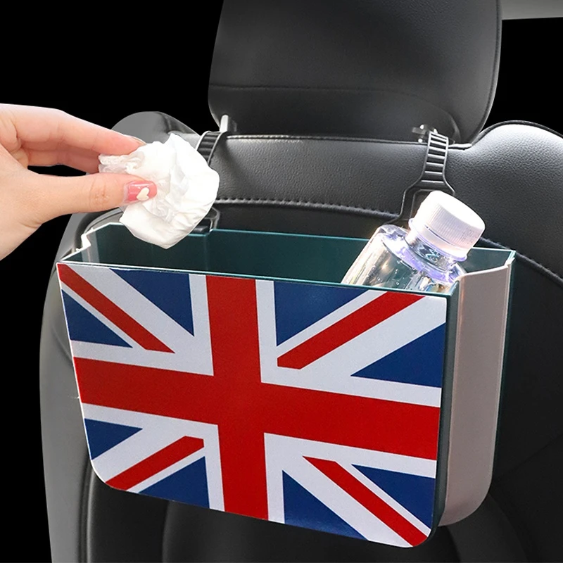 

Car Seat Back Foldable Trash Can For Mini Cooper F54 F55 F56 F60 R55 R56 R60 Interior Multi-function Storage Box Car Accessories