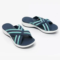 plus size summer flat bottom slope with fish mouth flying cross sandals female