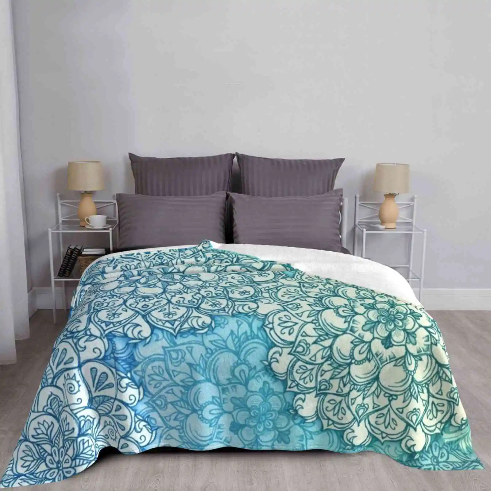 Шариковая ручка Doodle Poem Мягкое теплое одеяло Micklyn Синий Зеленый Мятный Аква-крем