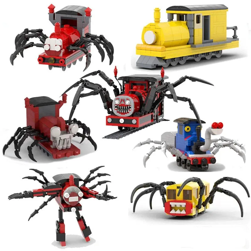 

MOC Building Blocks Choo-Choo Charles Yellow Train Horrors Game Figures DIY Spider Monster Bricks Set Toys for Kids Xmas Gift