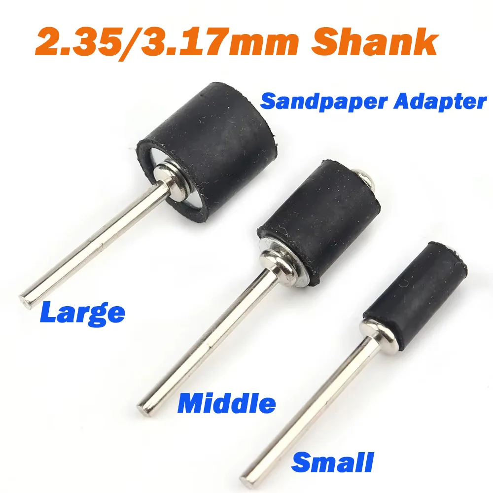 2,35 мм и 3,17 мм хвостовик, маленький/средний/большой адаптер для наждачной бумаги, набор для шлифования барабана, абразивные инструменты, оправки для вращающихся инструментов Dremel