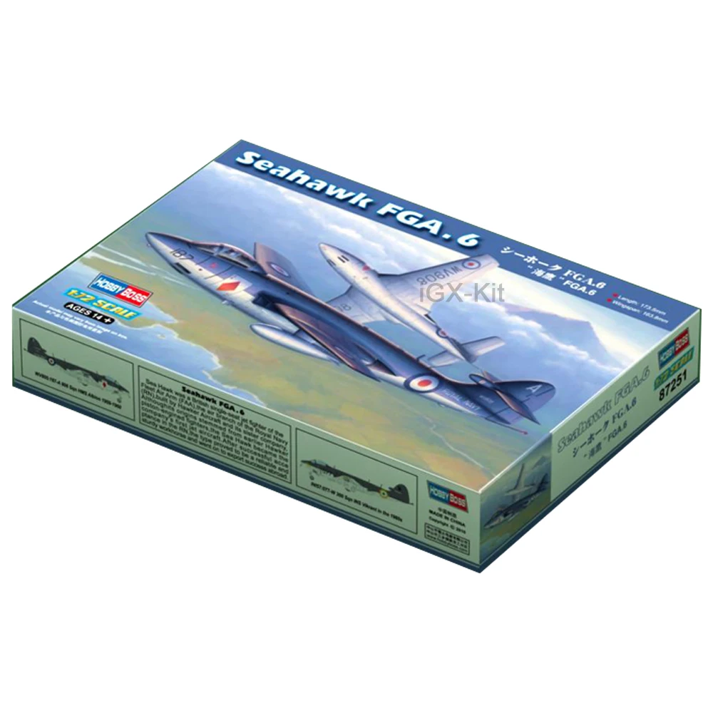 HobbyBoss 87251 масштаб 1/72 британский Seahawk FGA6 FGA.6 истребитель реактивный самолет хобби