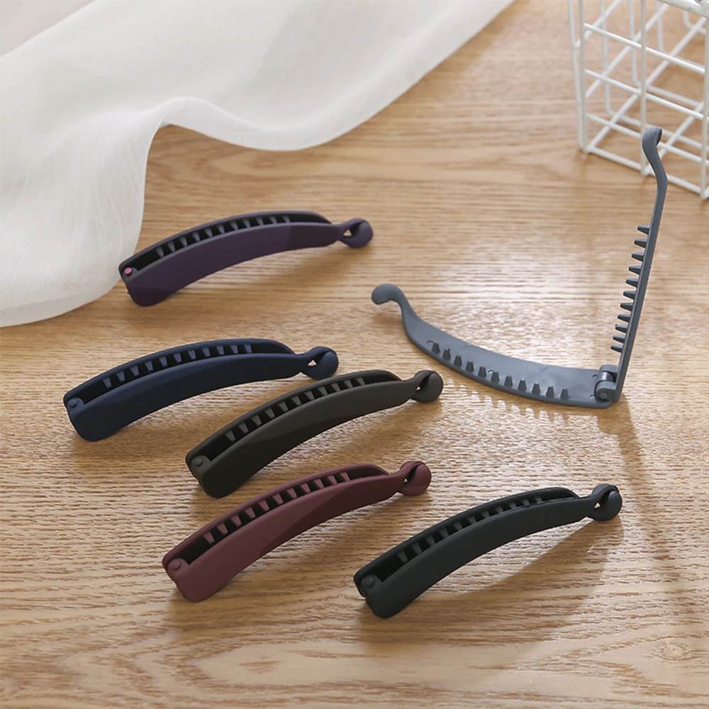 

Fashion Solid Color Hair Accessories Women Ponytail Holder Banana Clip Hair Clips Hair Claws