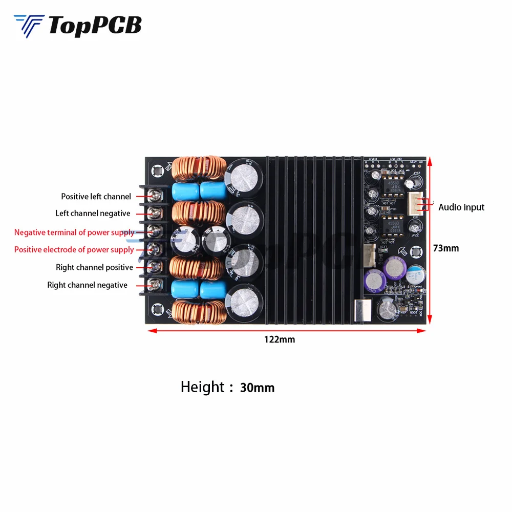 

TPA3255 HIFI Stereo 300W*2 Class D Amplifier Digital 2.0 Channel 600W Audio Power Amplifier Board DC 48V