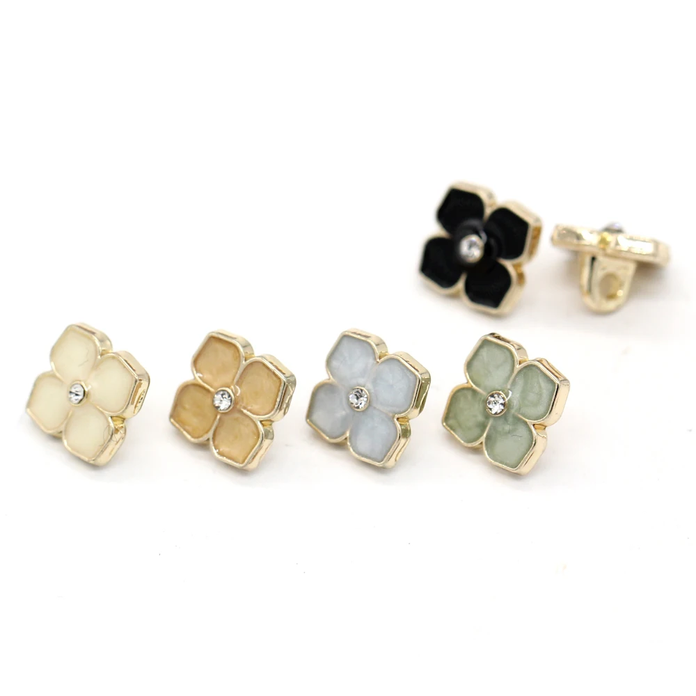 EQUBO 10 шт. 11 мм красочная маленькая Цветочная форма женская одежда рубашка Блузка