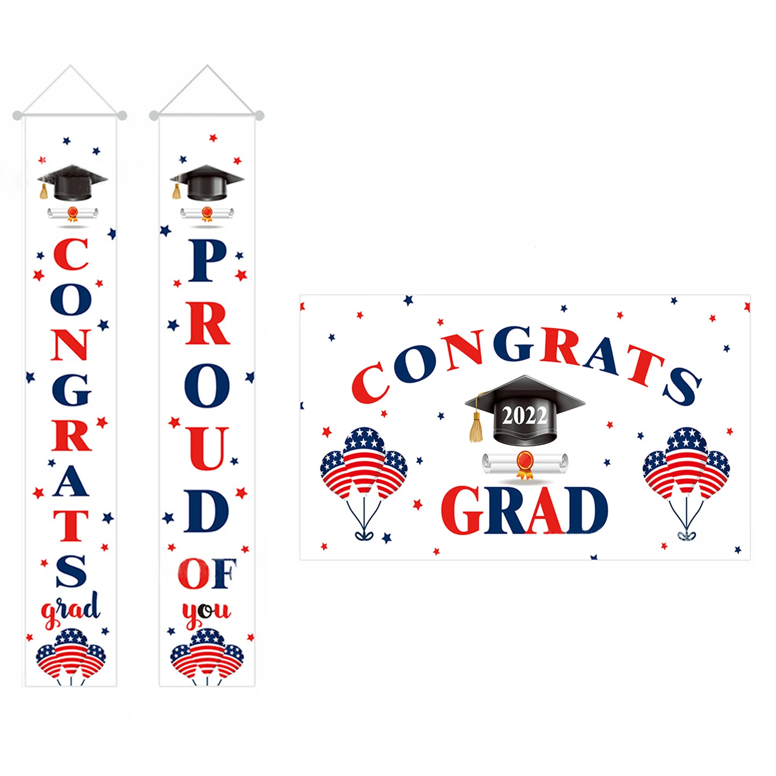 

Graduation Decorations Banners Set Congrats Grad Hanging Flags Party Supplies