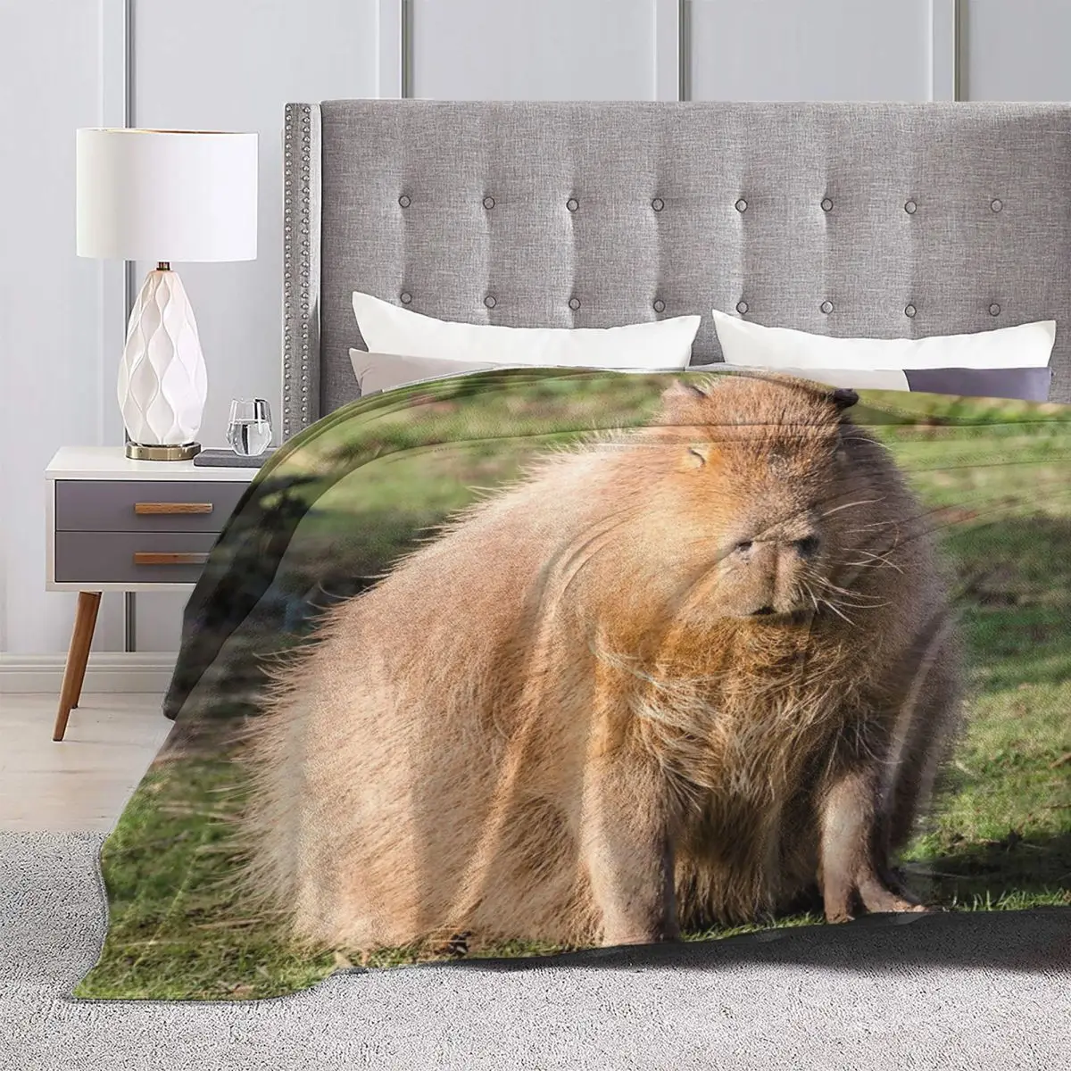 

Capybara Stare Blanket Bedspread Bed Plaid Sofa Sofa Blankets Picknick Blanket