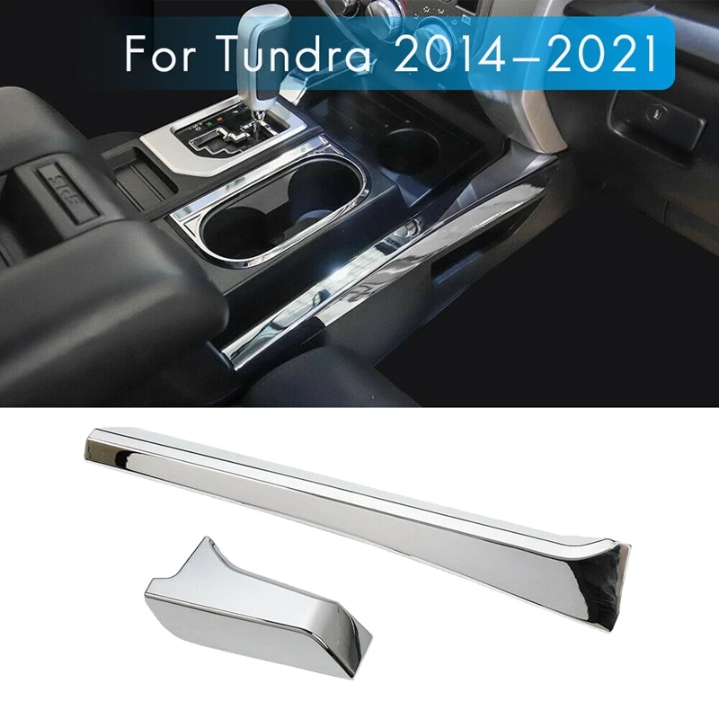 

Chrome Center Console Side Gear Shift Cover Trim Panel Moulding Decor for Toyota - 2014-2021