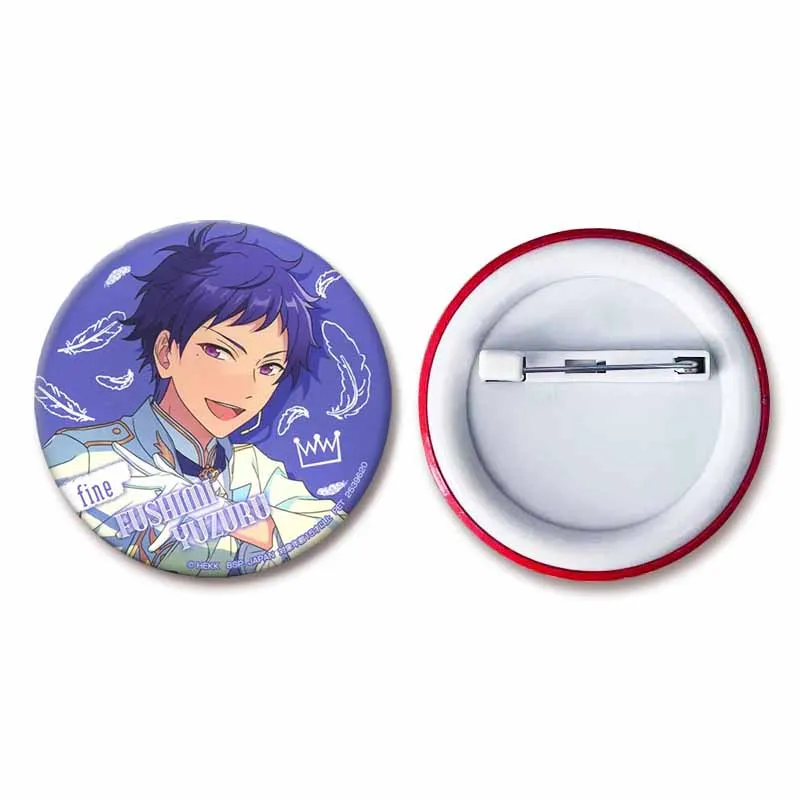 Креативная игра роль значок Юзуру Фусими жесть мягкая круглая брошь красивый