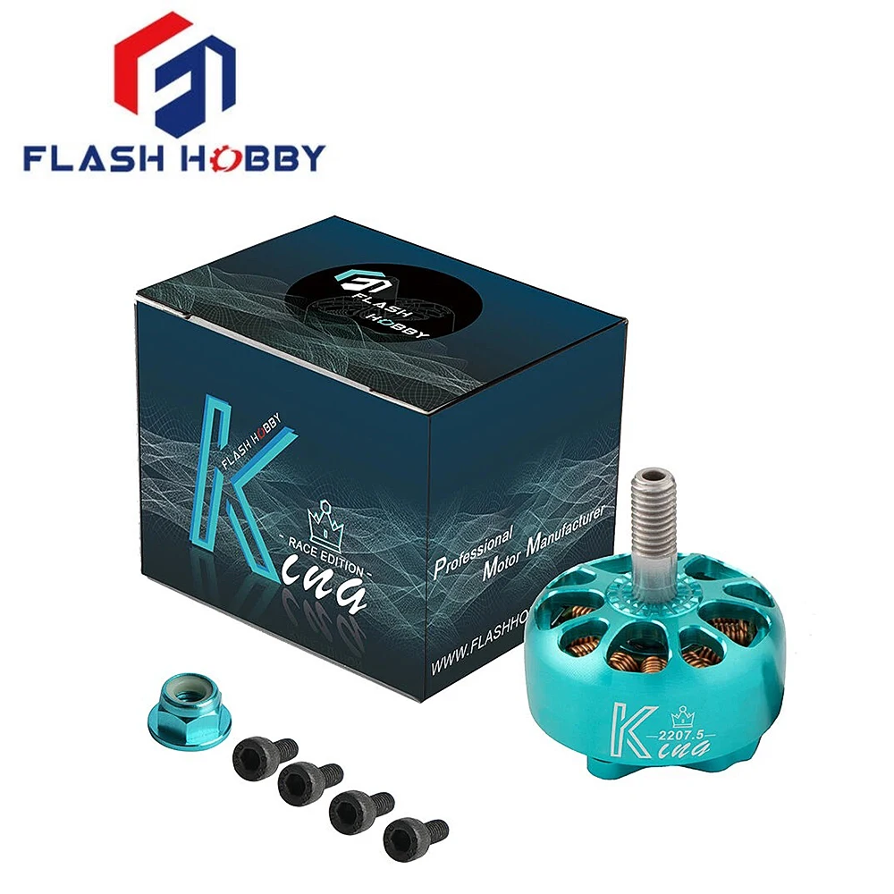 FLASH HOBBY King Serise K2207.5 1900KV 3-6S / 2500KV 3-5S / 2750KV 3-4S бесщеточный двигатель для гоночного дрона RC FPV