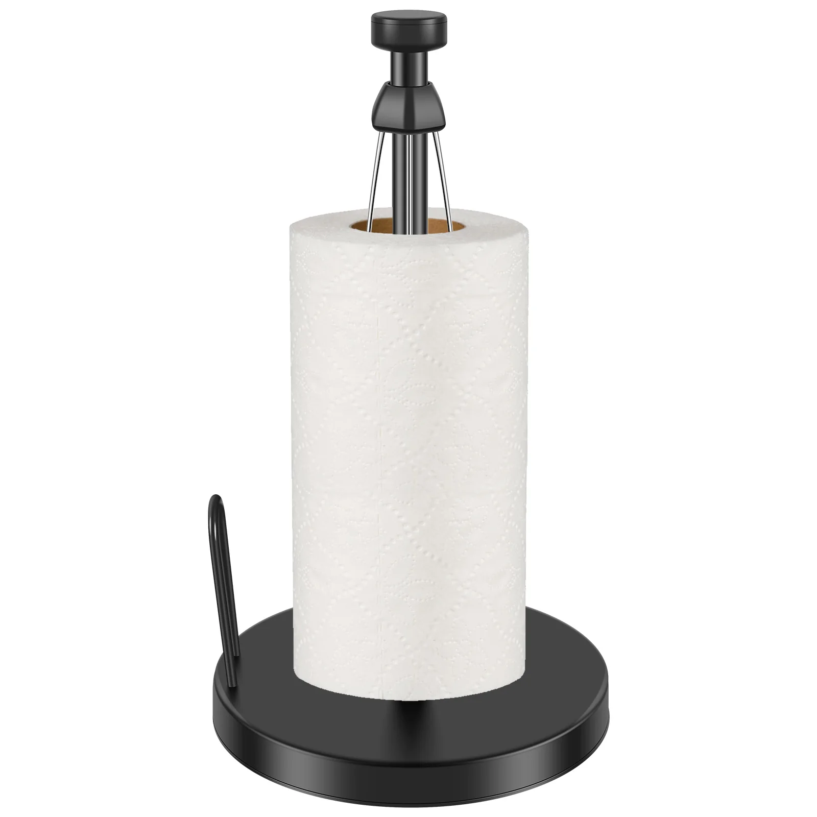 

Countertop Paper Towel Holder Stainless Steel Paper Towel Holder Stand with Suction Cup Bottom Portable Vertical Roll Paper
