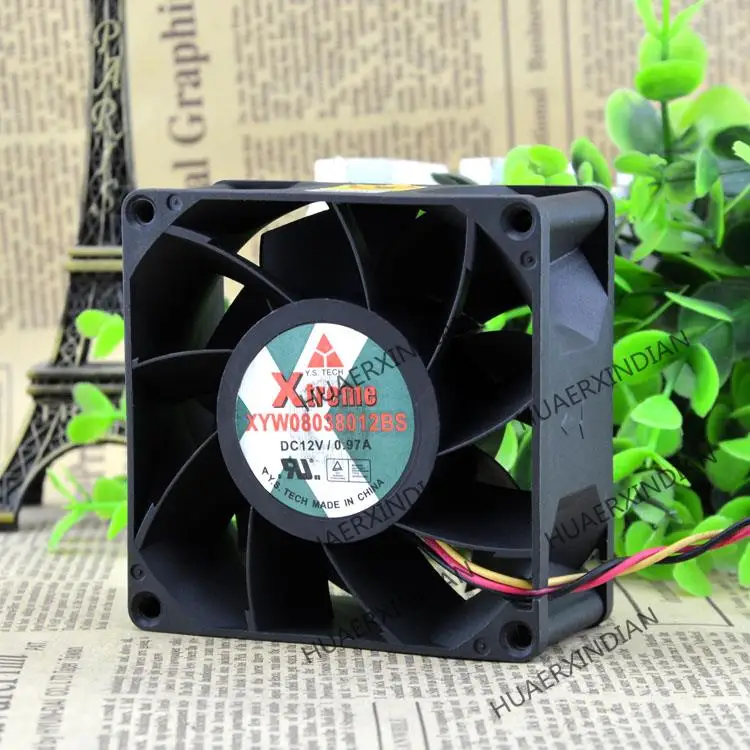 Новый комплект охлаждающего вентилятора XYW08038012BS 8038 12В 0.97A