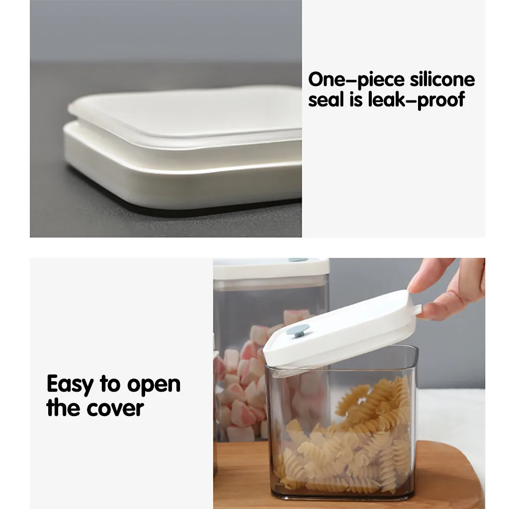 Прозрачная банка для хранения закусок кухонный герметичный резервуар