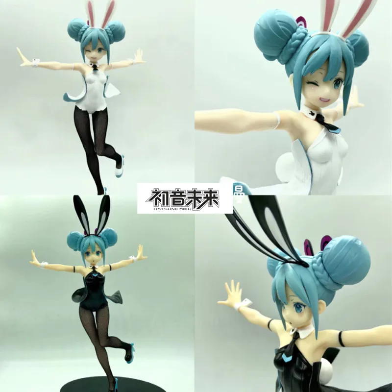

Классическая аниме Hatsune Miku, черно-белый кролик, модель девочки, игрушка в коробке, фигурка, мебель для дома, коллекция, подарок для детей
