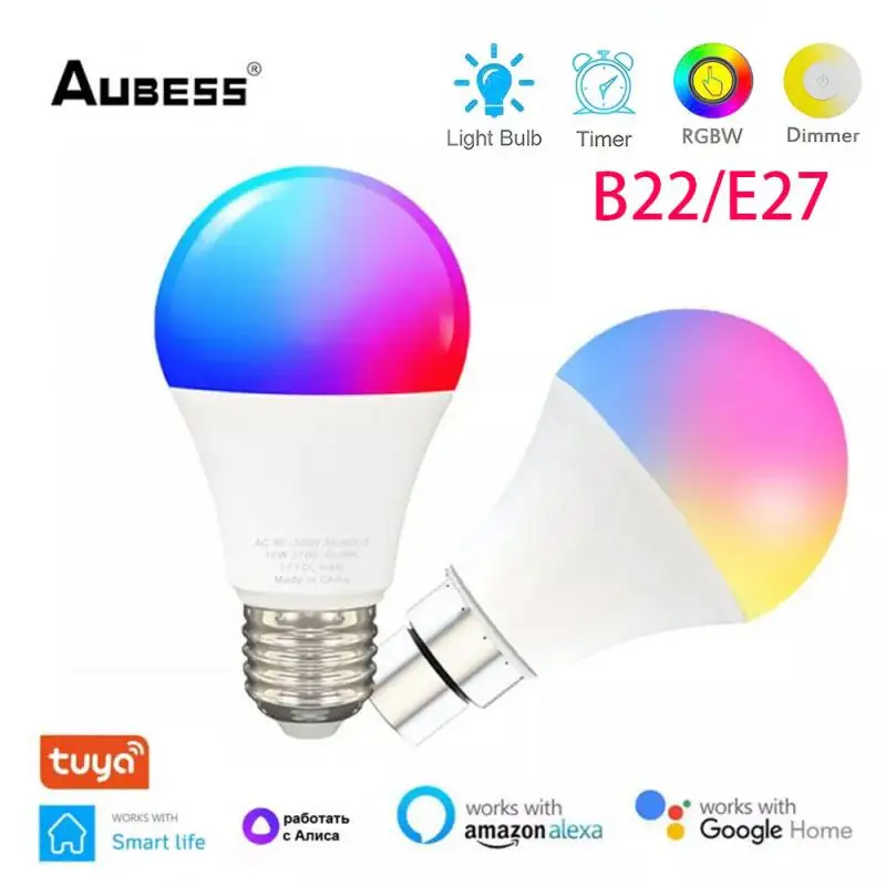 

Yandex Alice Smart Bulb 15W Color WiFi Light RGB E27 LED Lamp 100-240V Alexa Google Home Assistant Siri Voice Control Dimmable