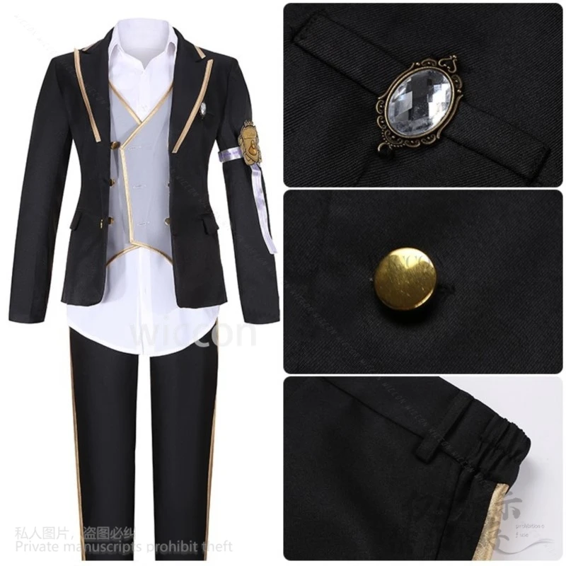 Костюм для косплея Octavinelle Floyd Leech парик игра Twisted-Wonderland Русалочка ночной ворон