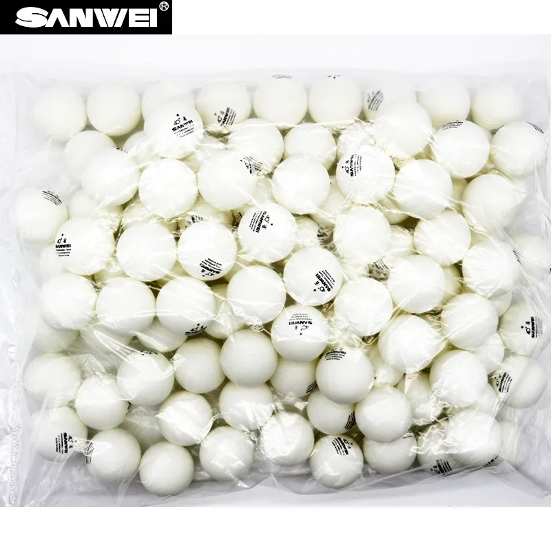 Фото 100pcs/pack SANWEI 40+ Table Tennis Balls White New ABS Plastic Material Professional Ping Pong Ball for Chinese Provincial Team №4