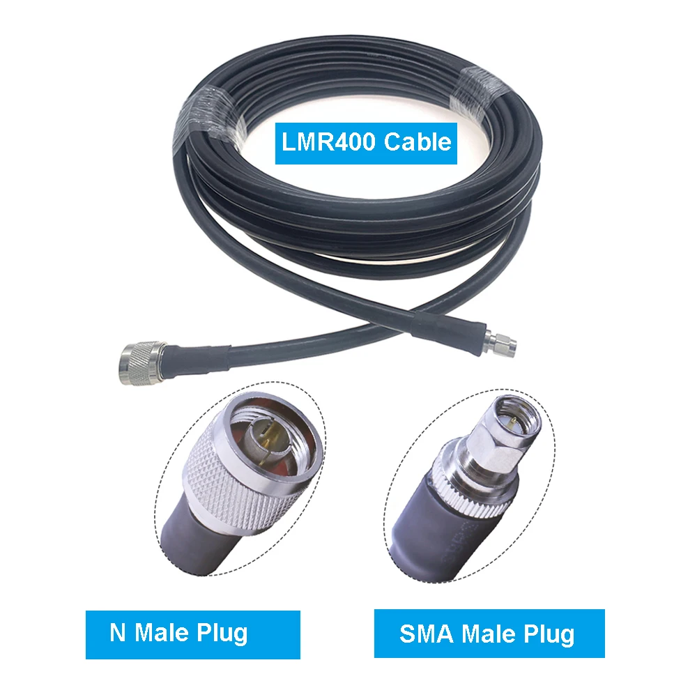 Кабель LMR400 с разъемом SMA в N штекер/гнездо-гнездо SMA/штекер/гнездо для усилителя