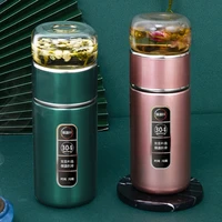 green thermos vacuum flask tea water separation filter scented tea stainless steel thermos water bottles portable thermoses