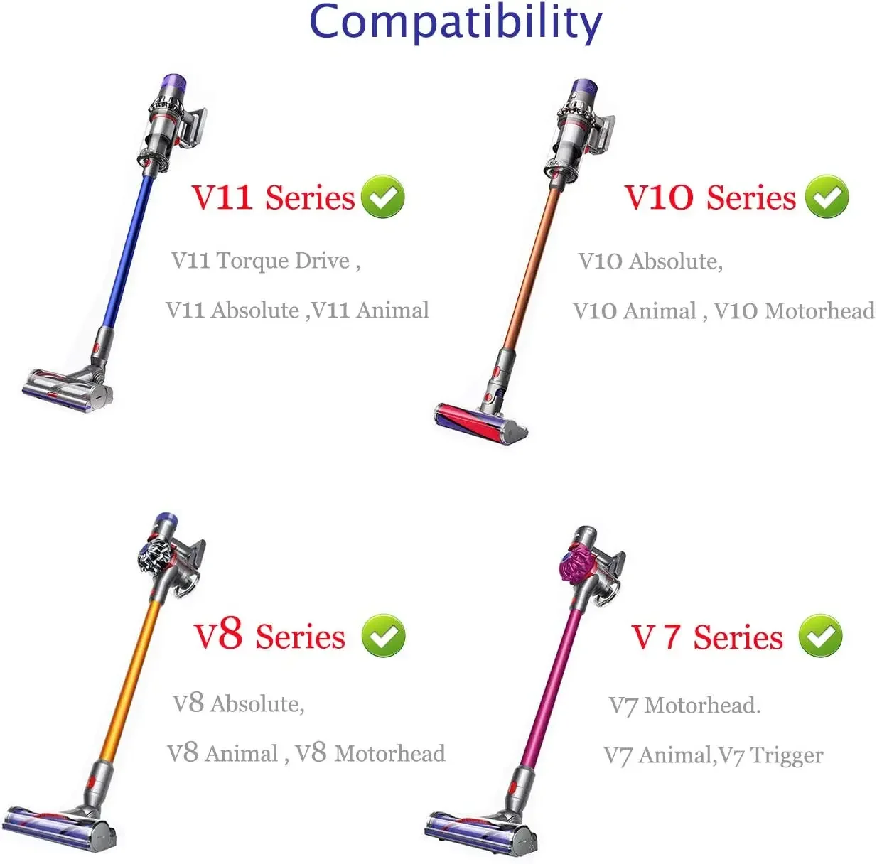 Сменные щетки насадка для Dyson V11 V10 V8 V7 V15 кронштейн хранения пылесоса запасные