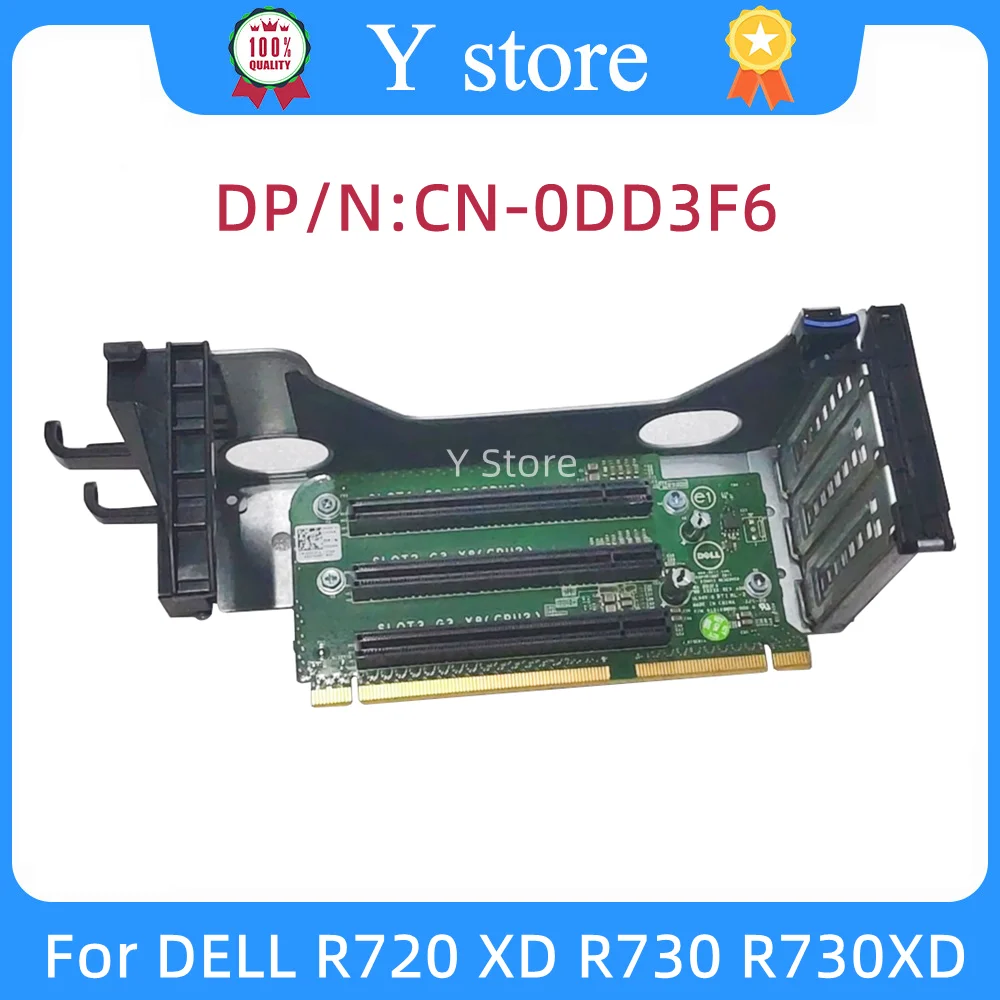 

Y Store Original 0DD3F6 Riser 1 Riser Card Board 3x Pci-E x16 0J57T0 01JDX6 For Dell Poweredge R720 R720XD R730 R730XD Server