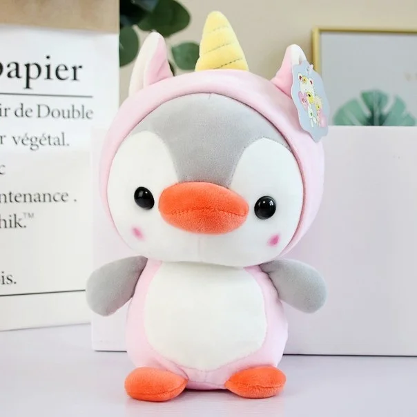 

25cm Soft Kawaii Penguin Birthday Party Plush Toy Cute Turn Penguin Doll Kawaii Stuffed Gift